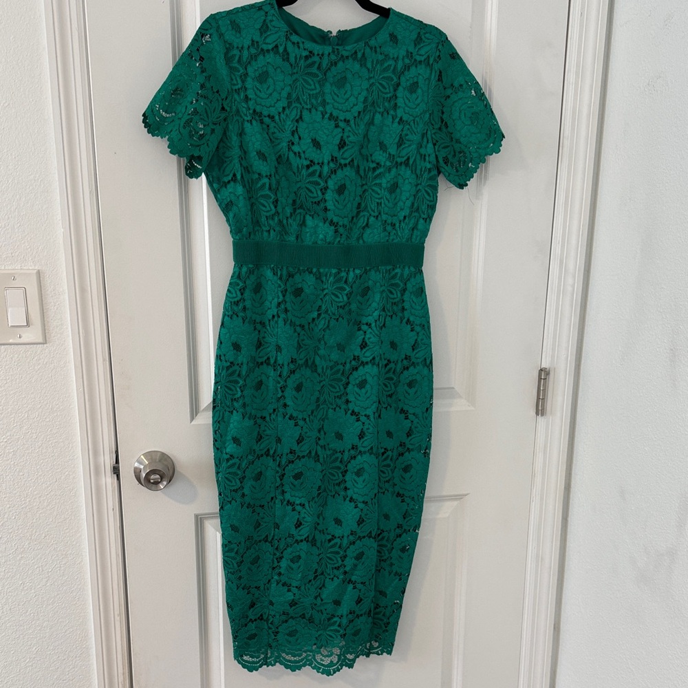 Alexia Admor Teal Lace Midi Dress
